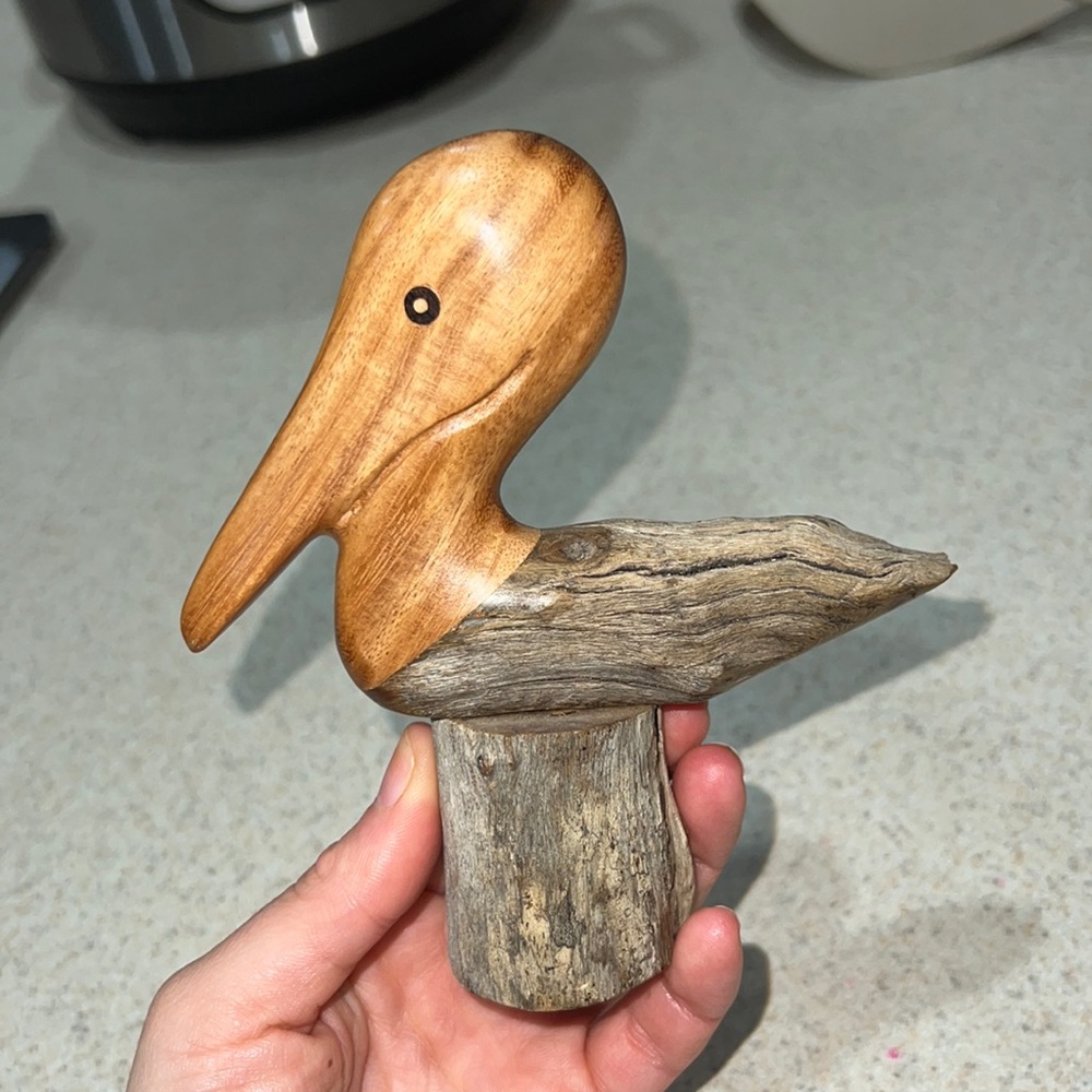 Mendoza Handcrafted Wooden Pelican